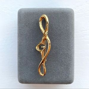 Givenchy Vintage Gold Signature G Brooch